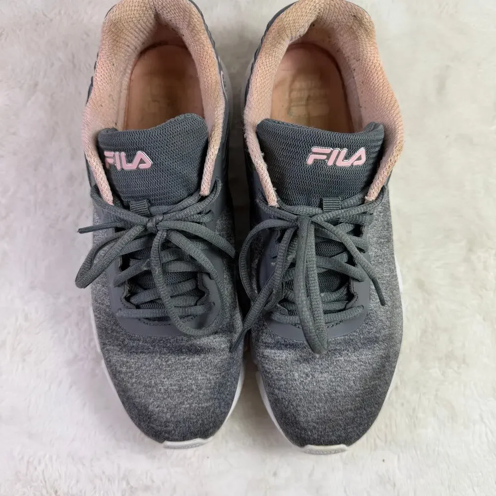 FILA Memory Primeforcer Gray/Pink Sneakers Women’s Size 11